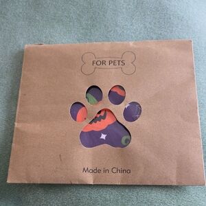 Scene Weaver Pet Bandana W/ Orange & Purple Design 2 Pack Size Large Halloween